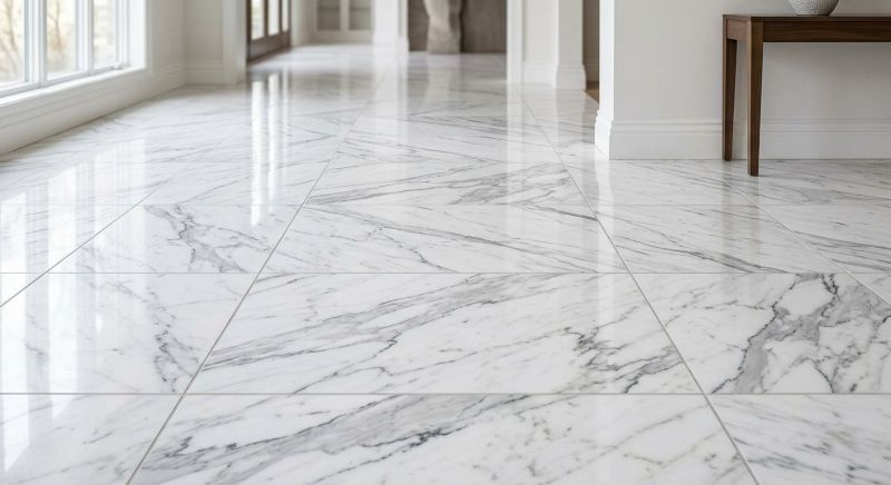 White Marble Tile Installation in Olathe, KS